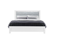 Load image into Gallery viewer, LUCCIA WHITE QUEEN BED WITH LED, DRESSER, MIRROR, NIGHTSTAND
