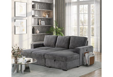 Load image into Gallery viewer, U2660 GREY L SOFA BED SECTIONAL WITH PULLOUT
