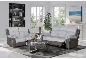 U5050 LIGHT GREY/DARK GREY 30 RECLINING SOFA/RECLINING LOVESEAT image