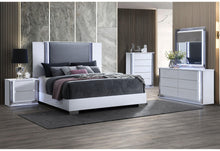 Load image into Gallery viewer, YLIME SMOOTH WHITE KING BED, DRESSER, MIRROR, NIGHTSTAND
