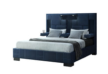 Load image into Gallery viewer, Oscar Navy Blue Bed No Wood Trim
