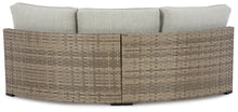 Load image into Gallery viewer, Calworth Outdoor Curved Loveseat with Cushion
