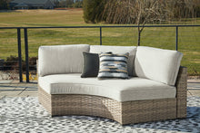 Load image into Gallery viewer, Calworth Outdoor Curved Loveseat with Cushion
