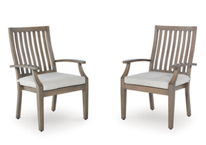 Rainier Ranch Outdoor Arm Chair with Cushion (Set of 2)