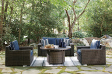 Load image into Gallery viewer, Grasson Lane Grasson Lane Nuvella Loveseat and 2 Lounge Chairs with Fire Pit Table
