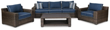 Load image into Gallery viewer, Grasson Lane Grasson Lane Nuvella Sofa with Coffee Table and 2 Lounge Chairs image
