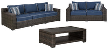 Load image into Gallery viewer, Grasson Lane Outdoor Sofa and Loveseat with Coffee Table image
