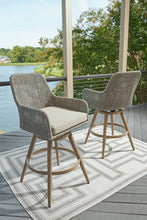 Load image into Gallery viewer, Seton Creek Outdoor Bar Height Barstool with Cushion (Set of 2)
