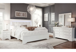 Pompei Metallic White Group With Led