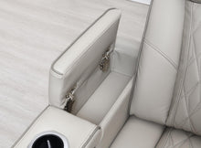 Load image into Gallery viewer, Gray 3 Pc Power Led Sectional, Power Headrest, Heat, Massage Wireless Charger, And Usb
