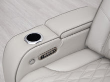 Load image into Gallery viewer, Gray 3 Pc Power Led Sectional, Power Headrest, Heat, Massage Wireless Charger, And Usb
