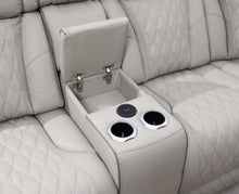 Load image into Gallery viewer, Gray 3 Pc Power Led Sectional, Power Headrest, Heat, Massage Wireless Charger, And Usb
