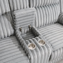 Load image into Gallery viewer, Gray Corduroy Motion Loveseat
