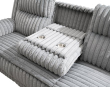 Load image into Gallery viewer, Gray Corduroy Motion Loveseat
