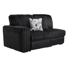Load image into Gallery viewer, Black Corduroy Power Reclining 4 Pc Sectional W/2 Wireless Charger
