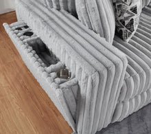 Load image into Gallery viewer, Gray Corduroy Power Reclining 4 Pc Sectional W/2 Wireless Charger
