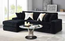 Load image into Gallery viewer, Black Corduroy Loveseat
