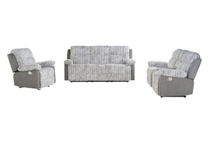 U6028 Reclining Sofa-Console Reclining Loveseat with Glider Recliner