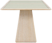 Load image into Gallery viewer, Atrium - Glass Top And Wood Base Dining Table
