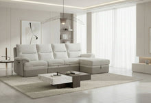 Load image into Gallery viewer, U3822 - Sectional With Pull Out Bed And USB - Light Gray

