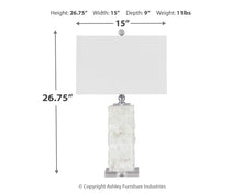 Load image into Gallery viewer, Malise - Alabaster Table Lamp  - White
