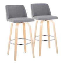 Load image into Gallery viewer, Toriano - Contemporary Fixed Height Barstool &amp; Swivel With Round Footrest (Set of 2)
