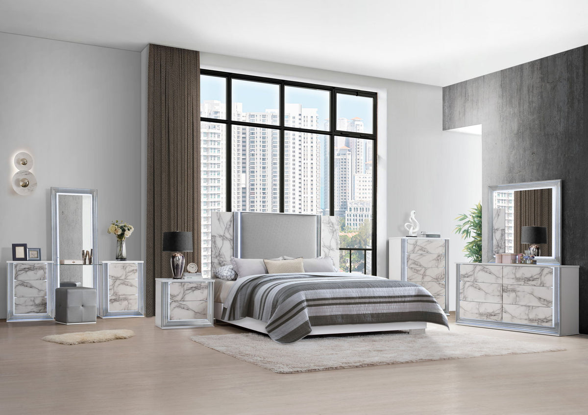 Ylime - Queen Bed Side Rails And Full Slats - White