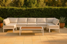 Load image into Gallery viewer, Nizuc - Outdoor Patio 7 Piece Modular Sectional With White Frame
