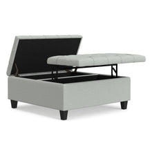 Load image into Gallery viewer, Harrison - Coffee Table Storage Ottoman Lift Top - Stone Gray
