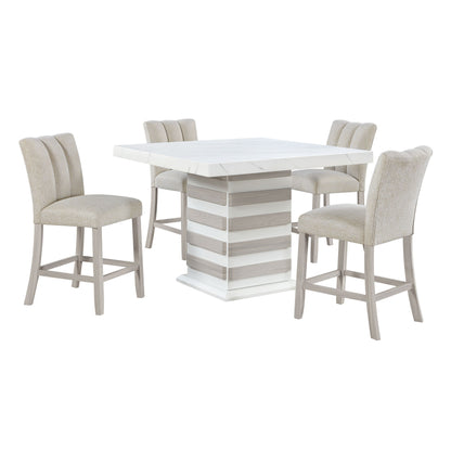 D2507BT - Bar Table Base With Storage - White