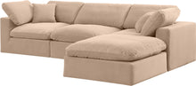 Load image into Gallery viewer, Comfy - 4 Piece Velvet Modular Sectional With Chaise
