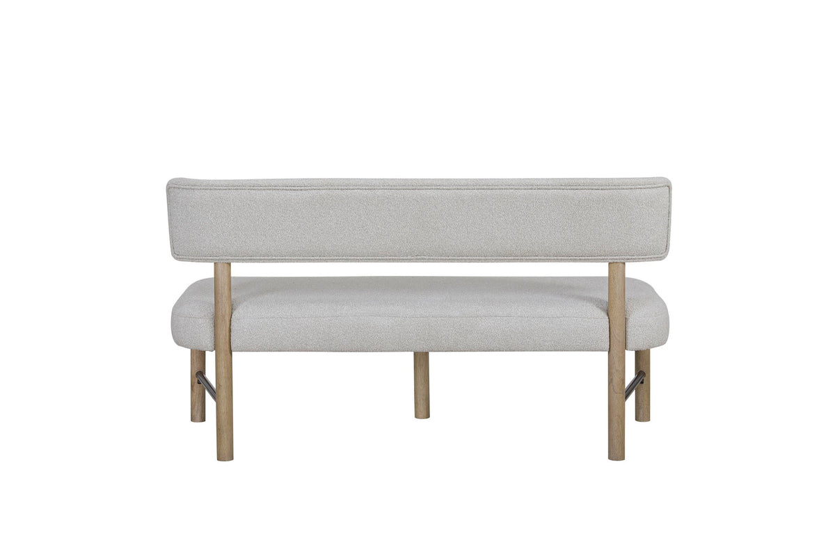 Pagosa - Upholstered Bench - English Knotty Oak / Gray