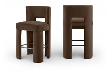 Load image into Gallery viewer, Zuno - Velvet Performance Fabric Upholstered Bar Stool (Set of 2)
