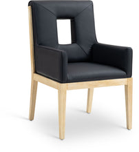 Load image into Gallery viewer, Gwendolyn - Faux Leather Dining Arm Chair With Natural Frame
