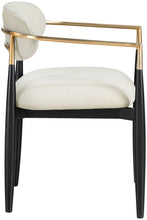 Load image into Gallery viewer, Riccio - Fabric Dining Arm Chair (Set of 2) - Black And Gold Frame
