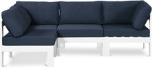 Load image into Gallery viewer, Nizuc - Outdoor Patio 4 Piece Modular Sectional With White Frame
