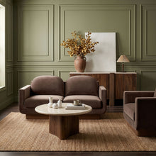 Load image into Gallery viewer, Diviento - Velvet Performance Fabric Upholstered Loveseat
