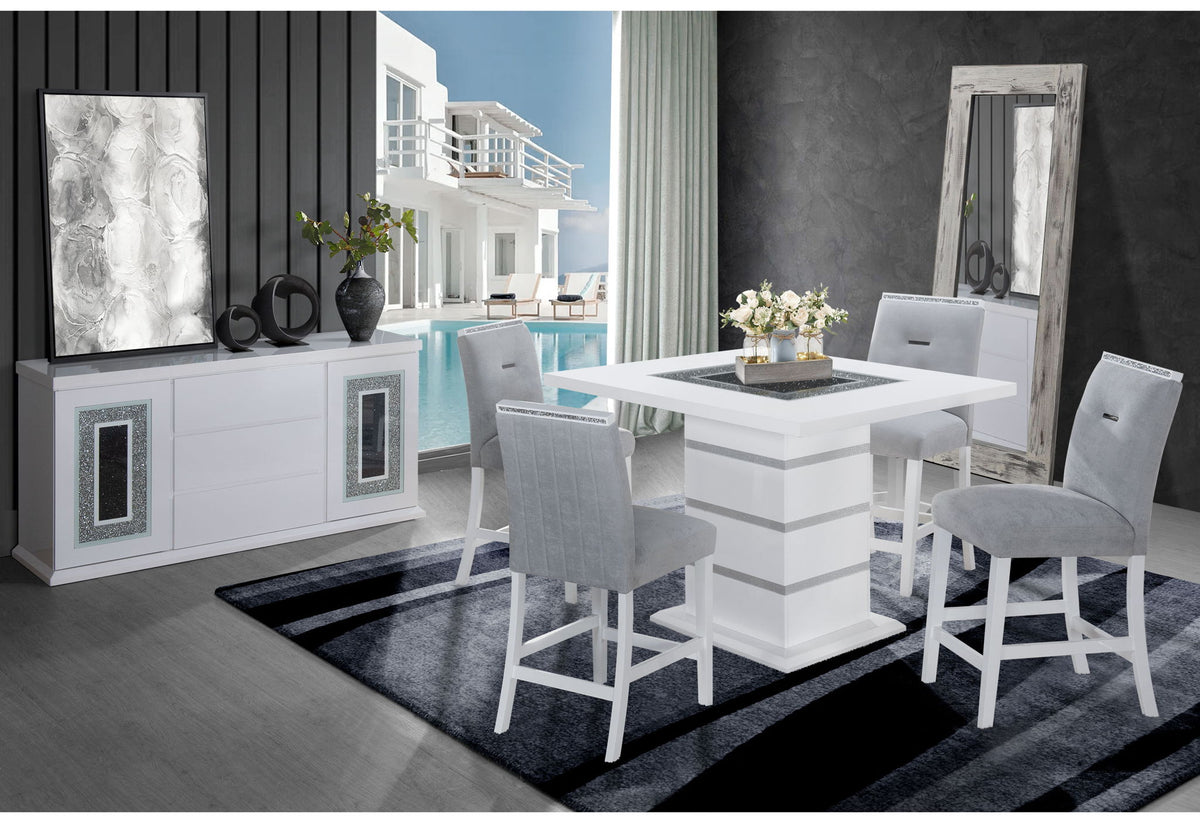 Monaco - Coffee Table Top And Base - White