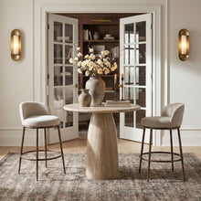 Load image into Gallery viewer, Ferro - Performance Fabric Upholstered Bar Stool - Antique Bronze

