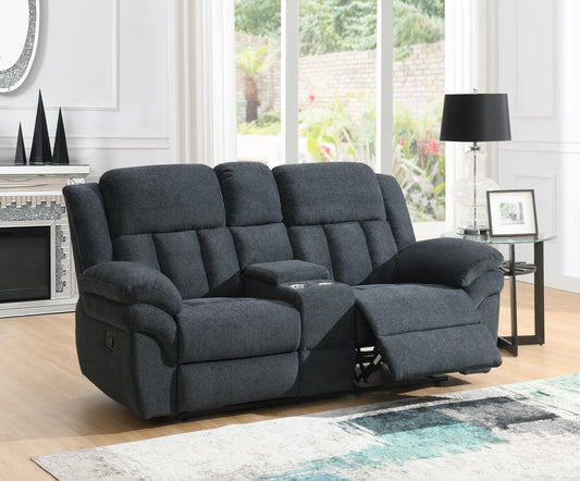 U179 - Motion Loveseat - Charcoal Gray