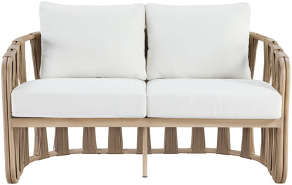 San Pietro - Resilient Waterproof Fabric 60.5" Upholstered Outdoor Patio Loveseat