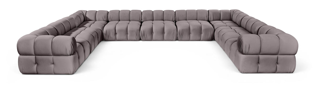 Orin - Velvet Performance Fabric Upholstered 9 Piece Sectional