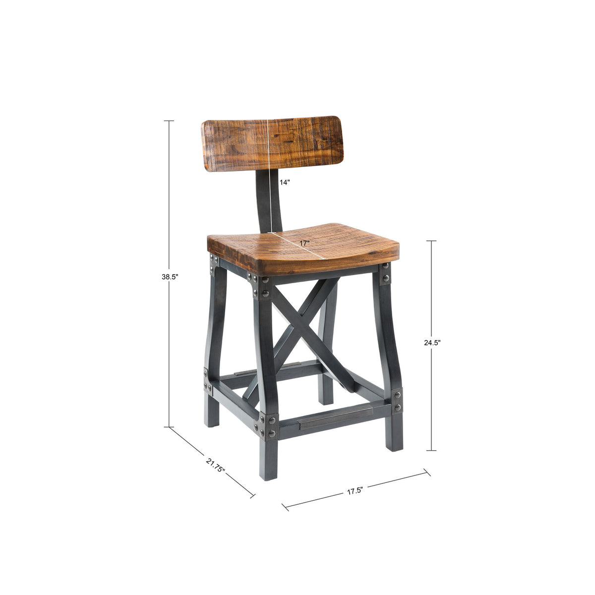 Counter Stool With Back - Amber - Ego Home Furniture