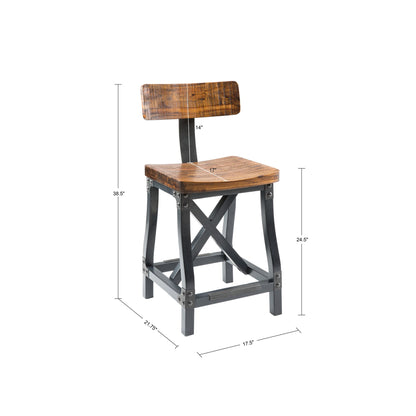 Counter Stool With Back - Amber - Ego Home Furniture