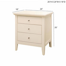 Load image into Gallery viewer, 3 Drawer Nightstand &amp; Dove Tailed Drawers
