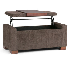 Load image into Gallery viewer, Bretton - Lift Top Storage Ottoman - Deep Umber Brown
