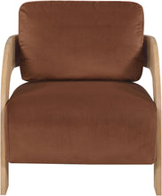 Load image into Gallery viewer, Cedra - Velvet Performance Fabric Upholstered Accent Chair - Cognac
