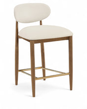 Load image into Gallery viewer, Riccio - Stool - Walnut And Gold Frame
