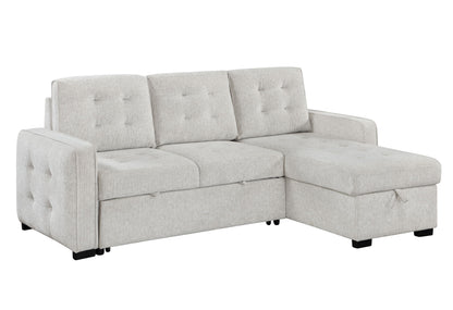 U0707 - Reversible Sofa Bed With Drop Down Table And USB - Beige