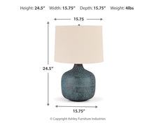 Load image into Gallery viewer, Malthace - Metal Table Lamp  - Patina
